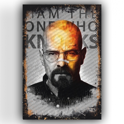 Breaking Bad - Heisenberg Ahşap Retro Vintage Poster 