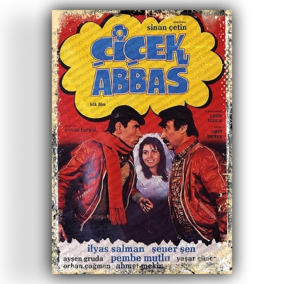 Çiçek Abbas Ahşap Retro Vintage Poster 