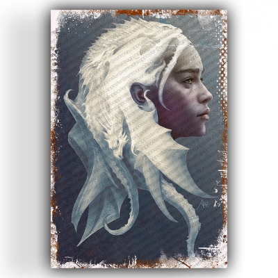 Dragon Mother Ahşap Retro Vintage Poster 