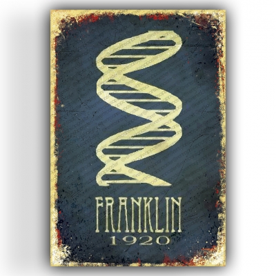 Franklin Ahşap Retro Vintage Poster 