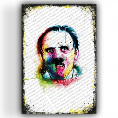 Kuzuların Sessizliği Anthony Hopkins Ahşap Retro Vintage Poster 