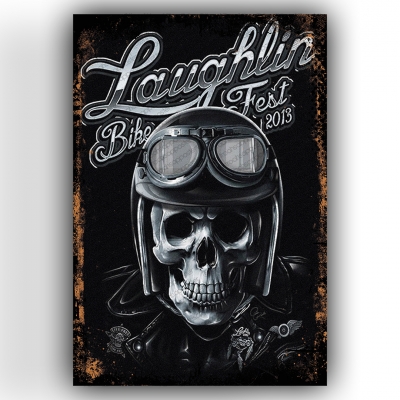 Laughlin Bike Ahşap Retro Vintage Poster 