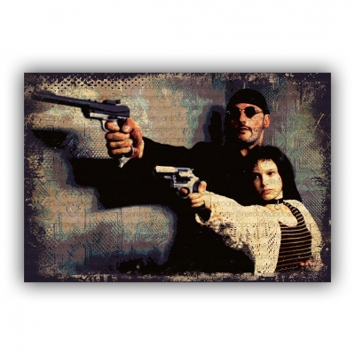 Leon Ahşap Retro Vintage Poster 