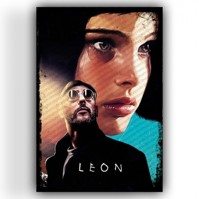Leon Ahşap Retro Vintage Poster 