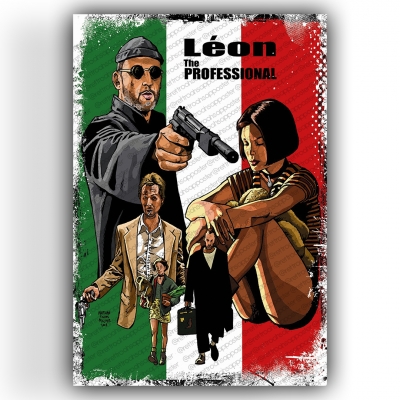 Leon The Professional Ahşap Retro Vintage Poster 