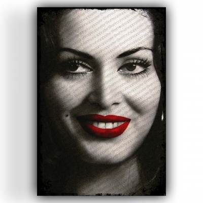 Türkan Şoray Ahşap Retro Vintage Poster 