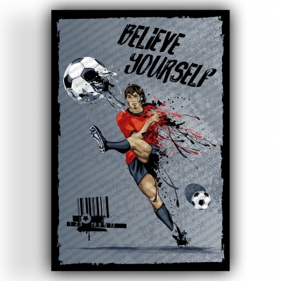 Believe Yourself Ahşap Retro Vintage Poster 