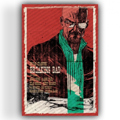 Bryan Cranston - Breaking bad Ahşap Retro Vintage Poster 