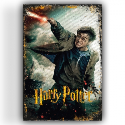 Harry Potter Ahşap Retro Vintage Poster 
