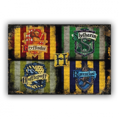 Harry Potter Ahşap Retro Vintage Poster 