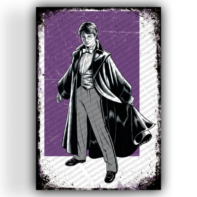 Harry Potter Ahşap Retro Vintage Poster 
