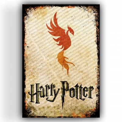 Harry Potter Ahşap Retro Vintage Poster 