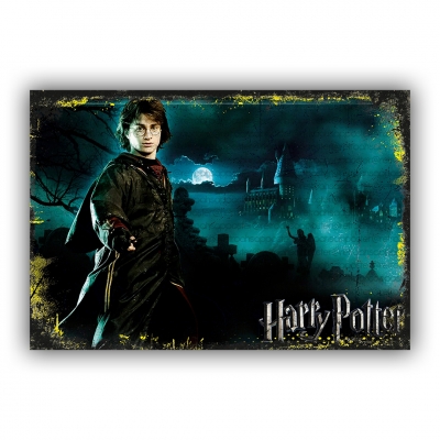 Harry Potter Ahşap Retro Vintage Poster 