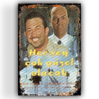 Her Şey Çok Güzel Olacak Ahşap Retro Vintage Poster 