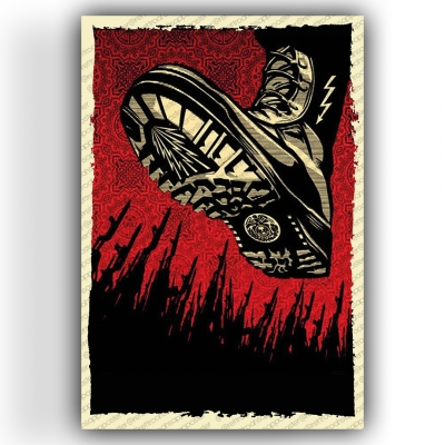 İron Heel Ahşap Retro Vintage Poster 