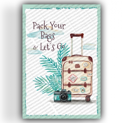Let's Go Ahşap Retro Vintage Poster 