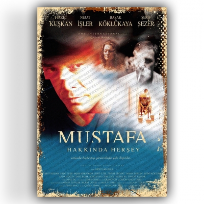 Mustafa Hakkında Her Şey Ahşap Retro Vintage Poster 