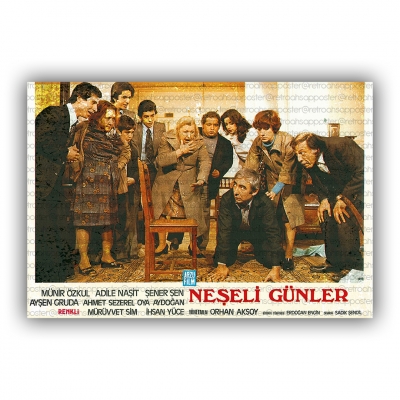 Neşeli Günler Ahşap Retro Vintage Poster 