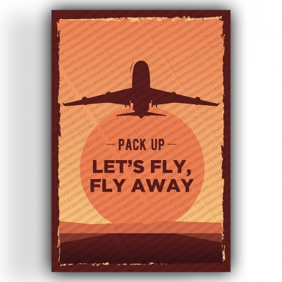Pack Up Ahşap Retro Vintage Poster 