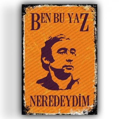 Şener Şen Ahşap Retro Vintage Poster 