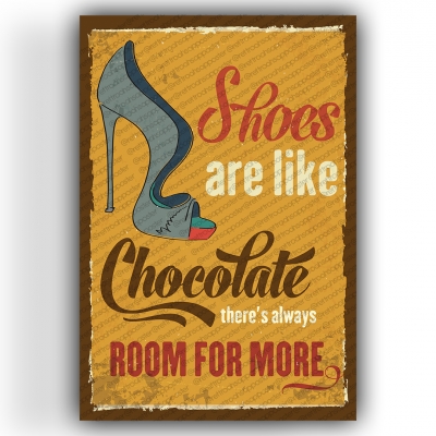 Shoes Ahşap Retro Vintage Poster 