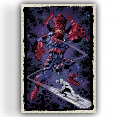 Silver Surfer Villain Ahşap Retro Vintage Poster 