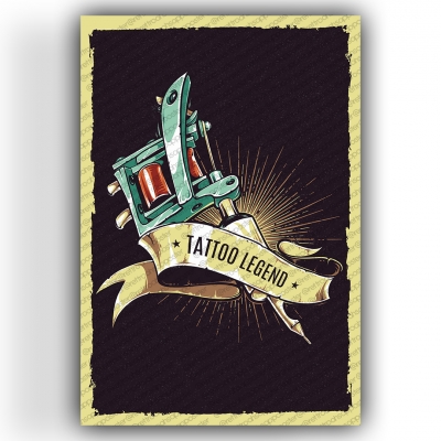 Tattoo Legend Ahşap Retro Vintage Poster 