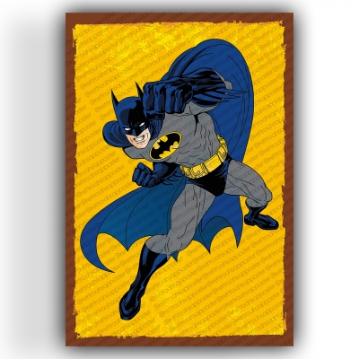 batman Ahşap Retro Vintage Poster 