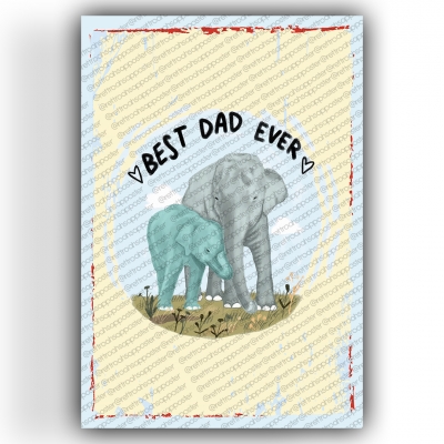 Best Dad Ever Ahşap Retro Vintage Poster 