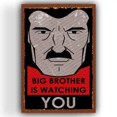Big Brother Ahşap Retro Vintage Poster 