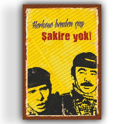 Çiçek Abbas Yeşilçam Ahşap Retro Vintage Poster 
