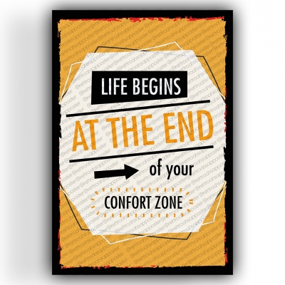 Confort Zone Ahşap Retro Vintage Poster 