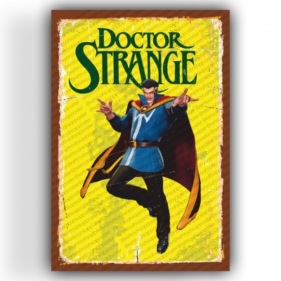 Doctor Strange Ahşap Retro Vintage Poster 