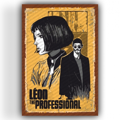 Leon The Professional Ahşap Retro Vintage Poster 