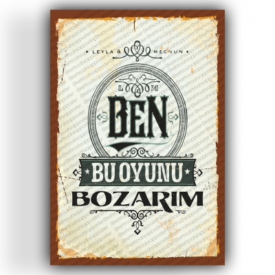 Leyla İle Mecnun Ahşap Retro Vintage Poster 
