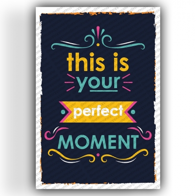 Perfect Moment Ahşap Retro Vintage Poster 