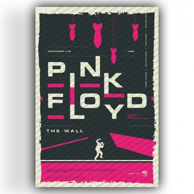 Pink Floyd Ahşap Retro Vintage Poster 
