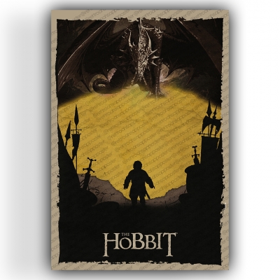 The Hobbit Ahşap Retro Vintage Poster 