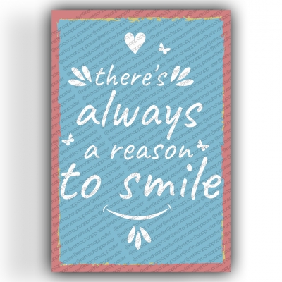To Smile Ahşap Retro Vintage Poster 
