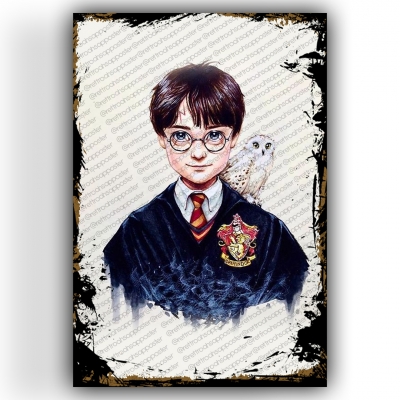 Harry Potter Ahşap Retro Vintage Poster 