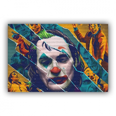 Joker Ahşap Retro Vintage Poster 