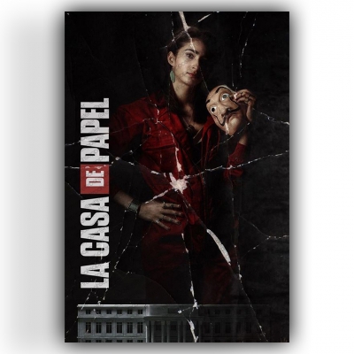 La Casa De Papel Ahşap Retro Vintage Poster 
