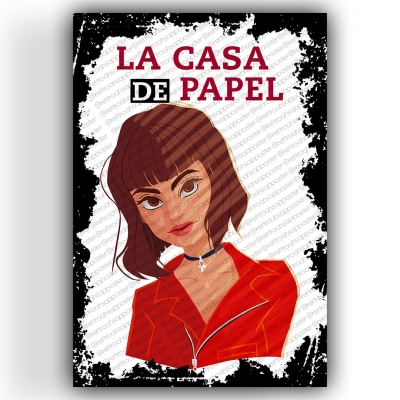 La Casa De Papel Ahşap Retro Vintage Poster 