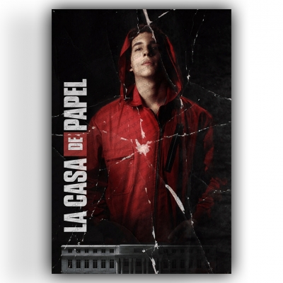 La Casa De Papel Ahşap Retro Vintage Poster 