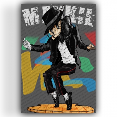 Michael Jackson Ahşap Retro Vintage Poster 