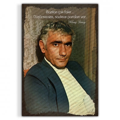 Yılmaz Güney Ahşap Retro Vintage Poster 