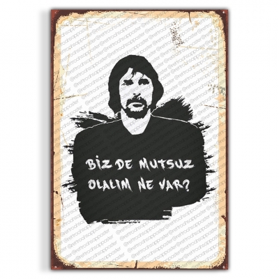 Behzat ç. Ahşap Retro Vintage Poster 