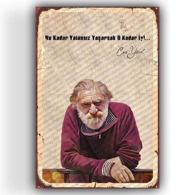 Can Yücel Ahşap Retro Vintage Poster 