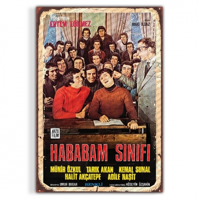 Habam Sınıfı Yeşilçamkod 458 Ahşap Retro Vintage Poster 