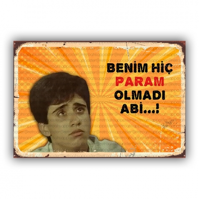 Küçük Emrah Ahşap Retro Vintage Poster 